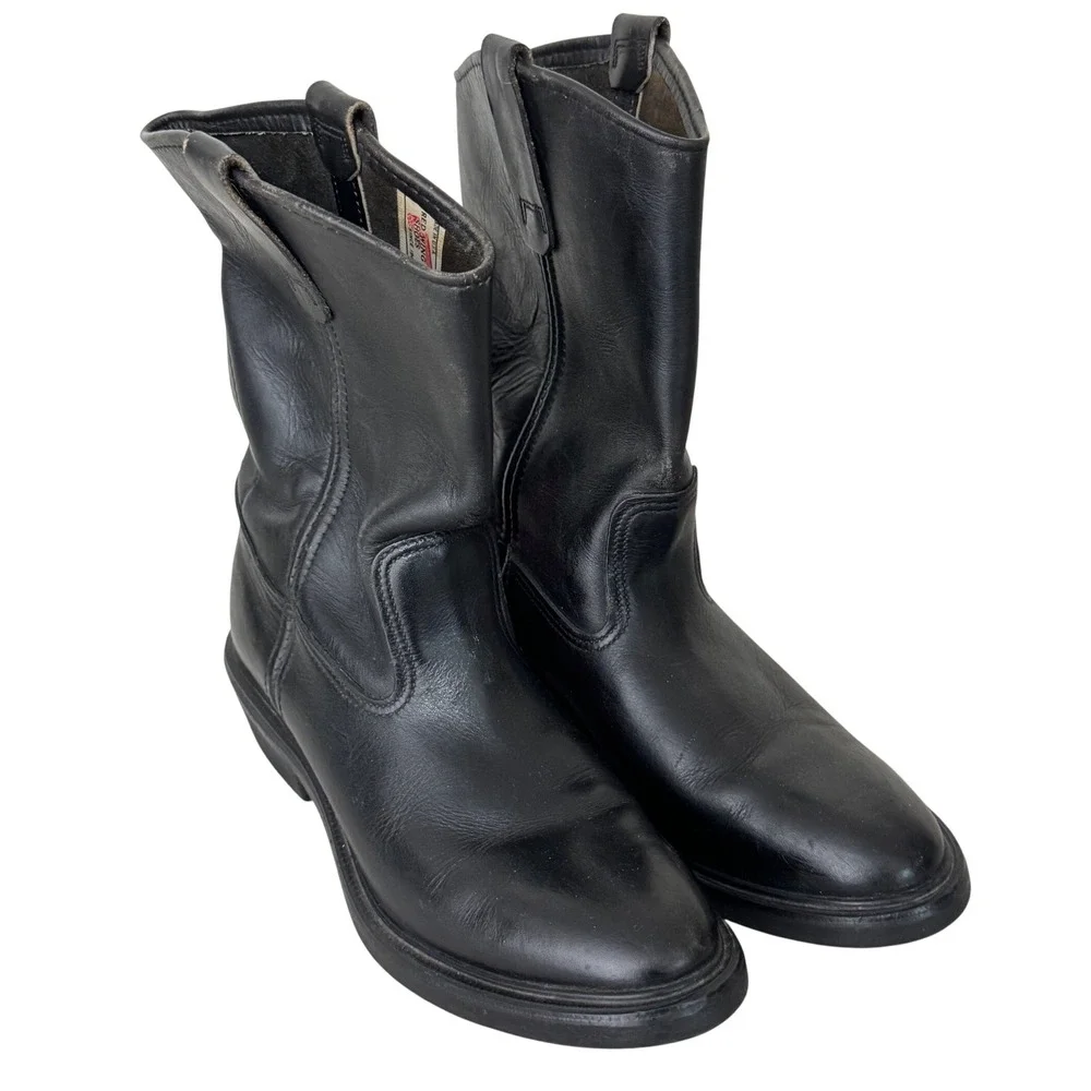 Redwing Western Boots Leather‎ Mens Black 10 B
